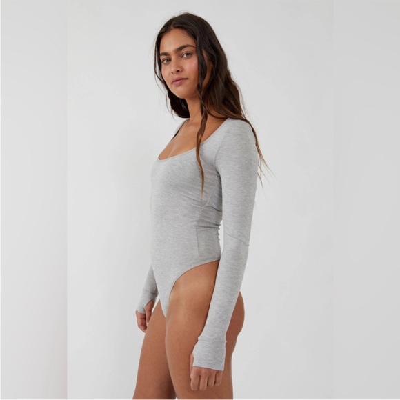 NWT free people Settle In Scoop Neck Bodysuit - Picture 4 of 9